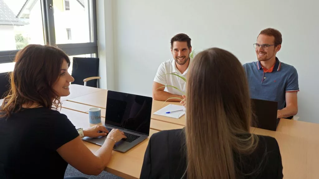 Team meeting in a modern office